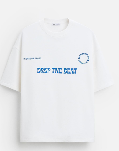 Zara tshirt Ampla Compra imediata.