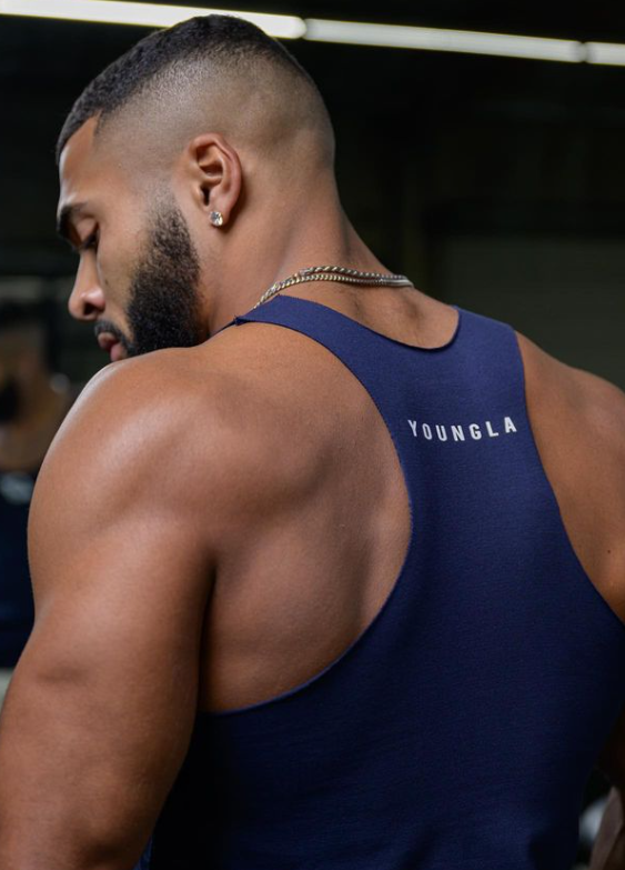 NEW Saturn Stringers Tank Top Navy