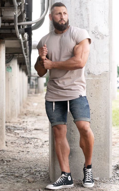 Cap Sleeve Shirts Beige