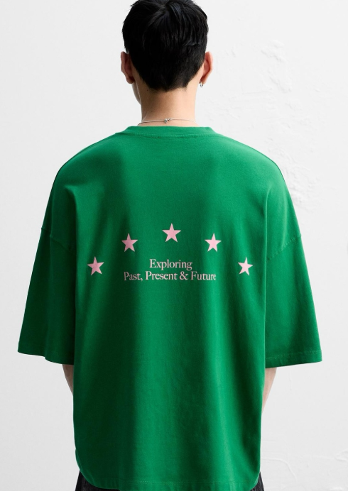 ZARA PRINTED T-SHIRT WITH SLOGANS