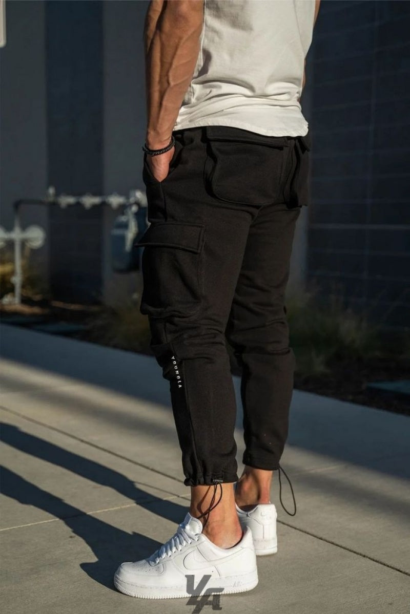 YoungLA 206 Rambo Combat Joggers Joggers Military Black Wash | GSK-427068