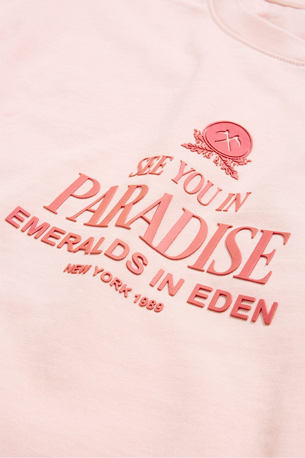 TS8LP Emeralds in Eden Boxy T-Shirt Light Pink