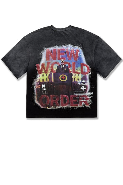 TS7B New World Order Boxy T-Shirt Black