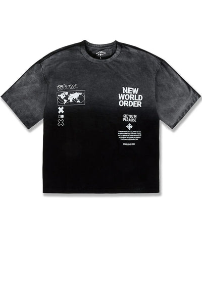 TS7B New World Order Boxy T-Shirt Black
