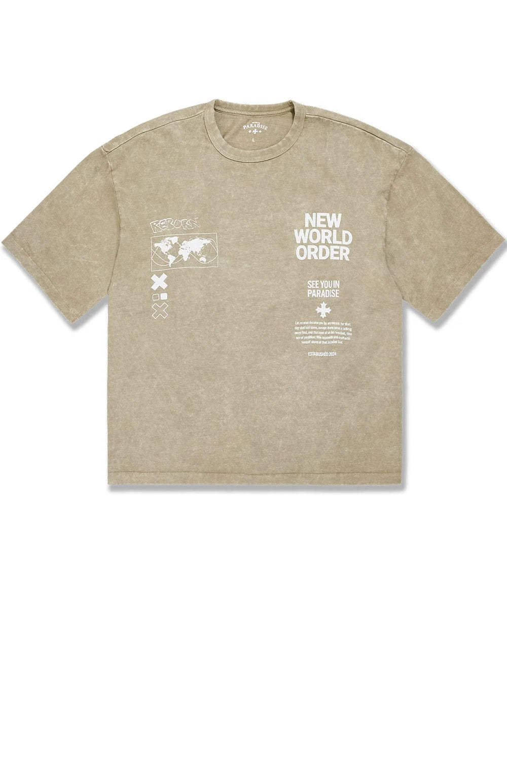 TS7R New World Order Boxy T-Shirt Rust