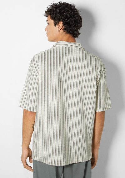 Bershka Shirts Olive Stripe