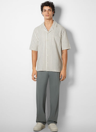 Bershka Shirts Olive Stripe