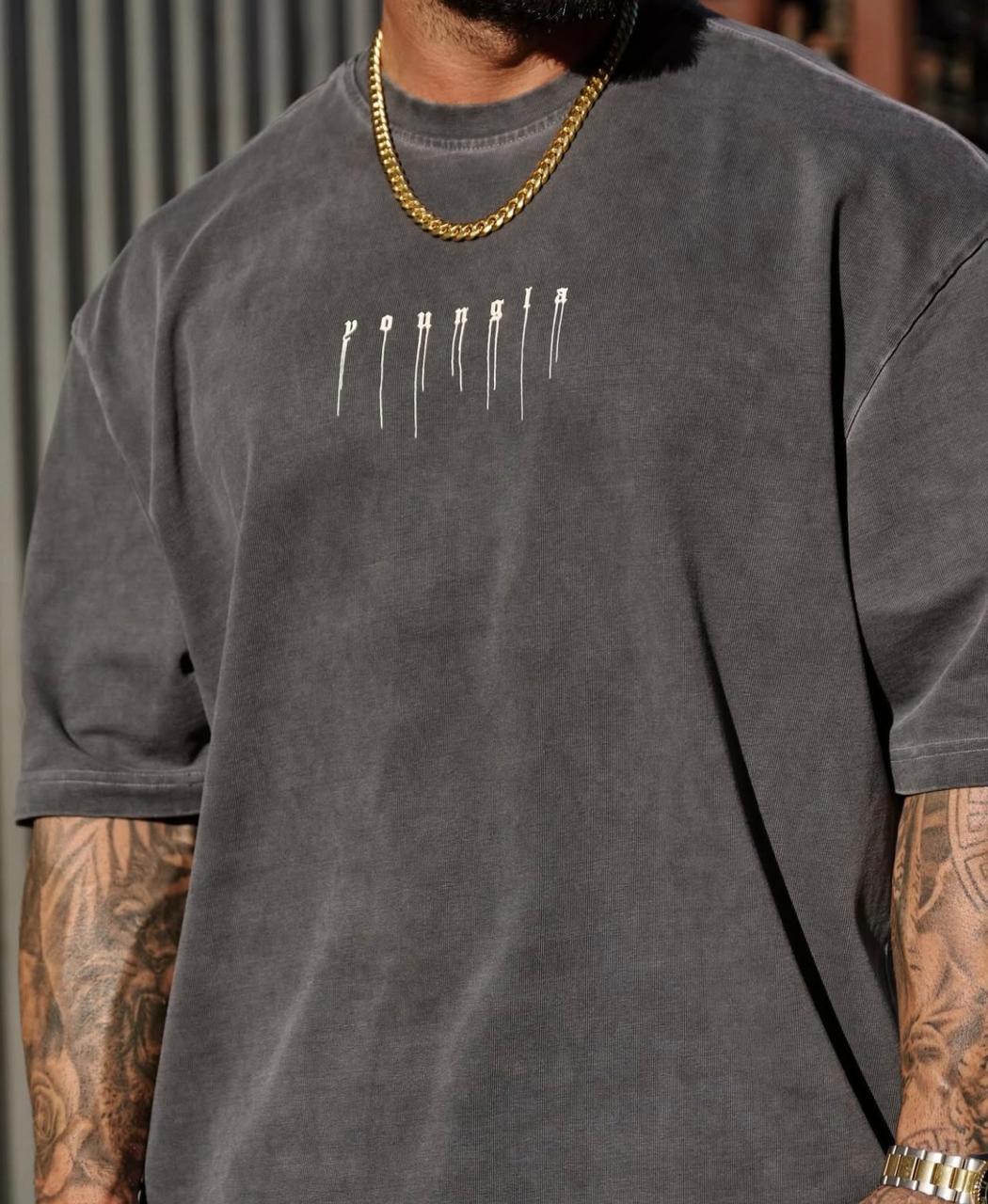 4125 Dark Fade T-shirt Gray Wash