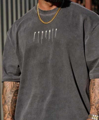 4125 Dark Fade T-shirt Gray Wash