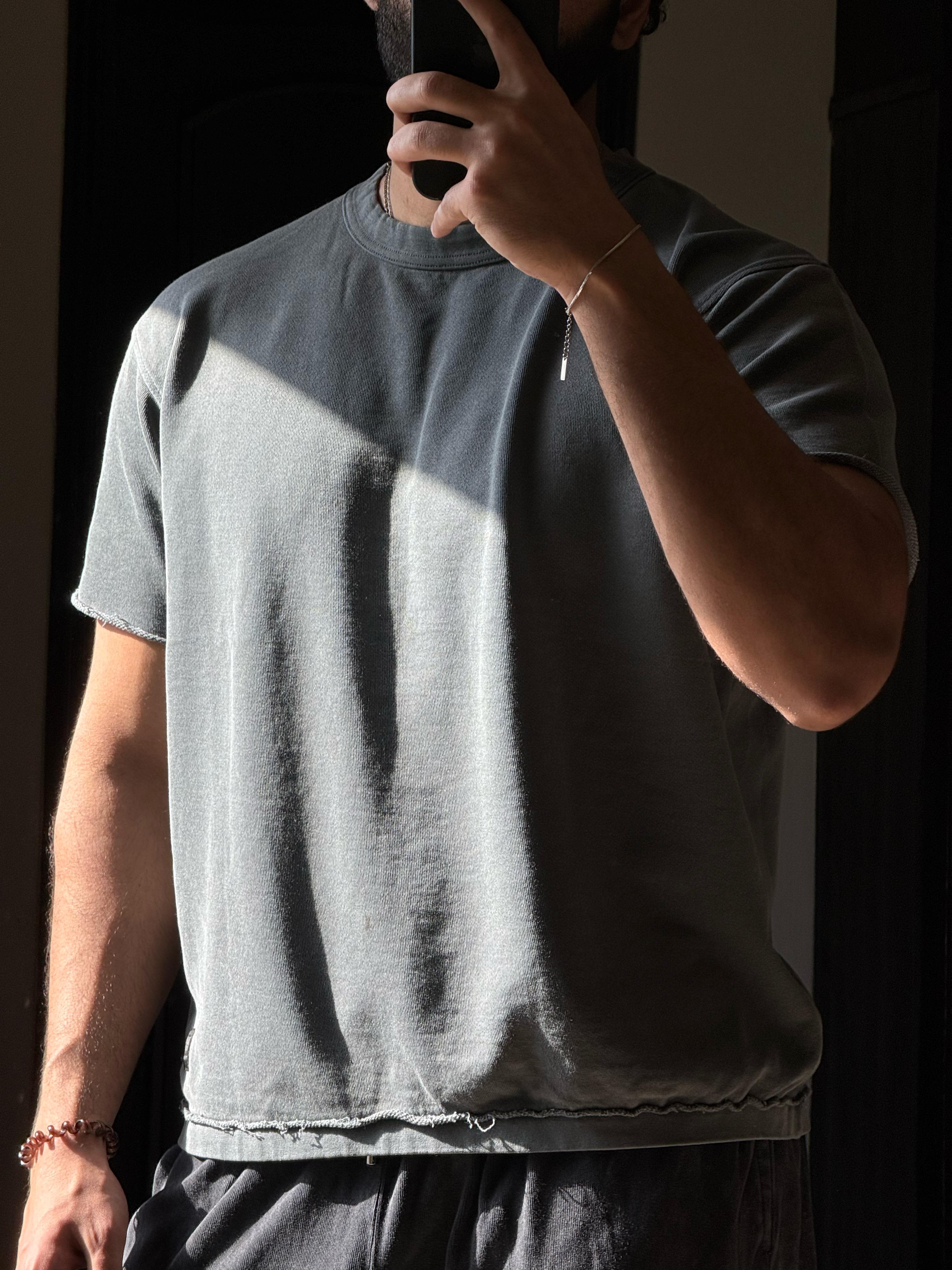 Pull & Bear Basic Oversized Tee Charcoal