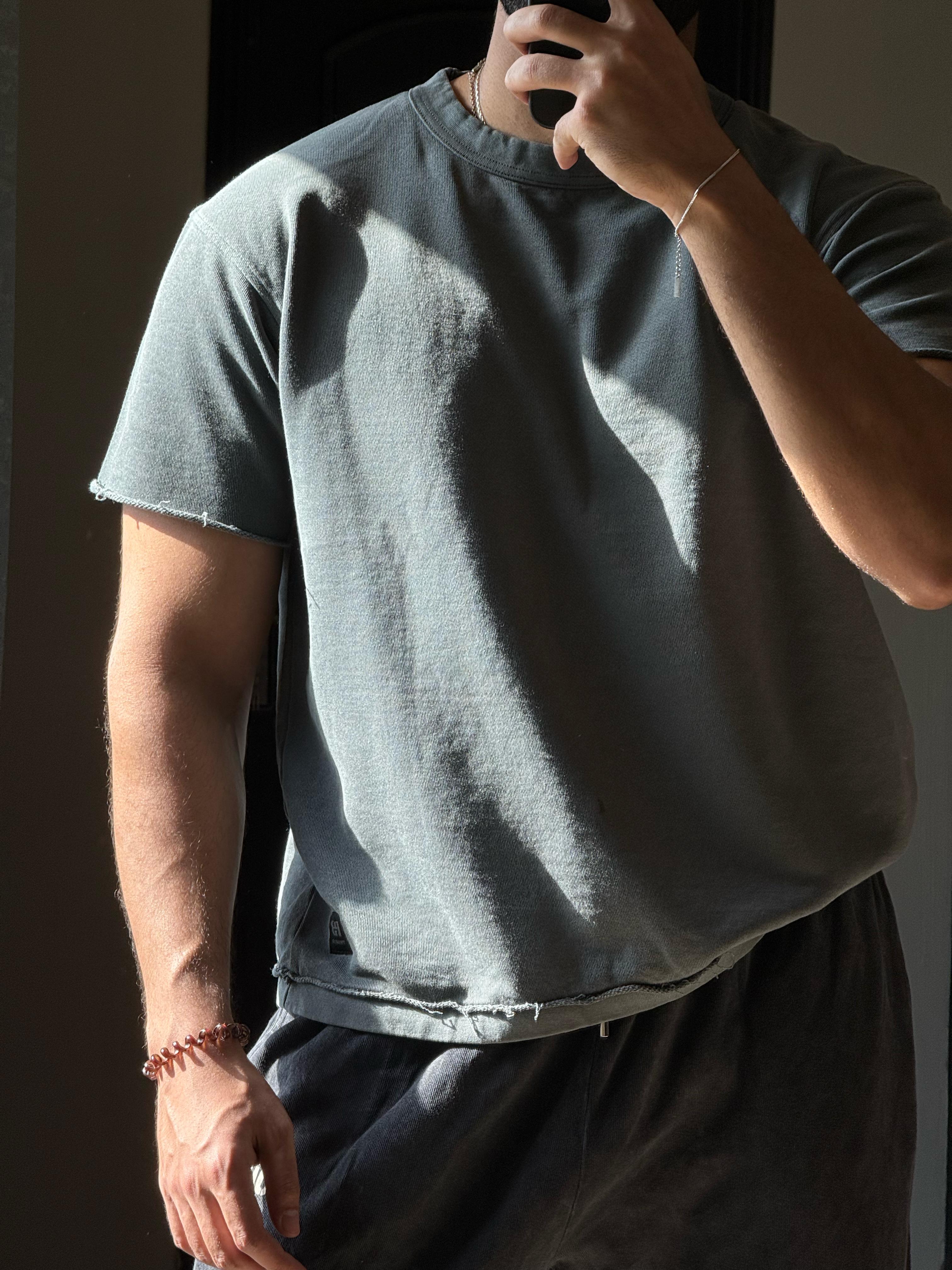 Pull & Bear Basic Oversized Tee Charcoal