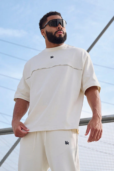 4043 - Piping Collection - Tees Off white