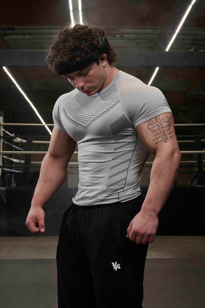 465 Superhero Compression Tees Cement