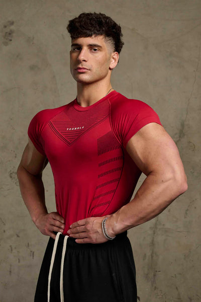 465 Superhero Compression Tees Red
