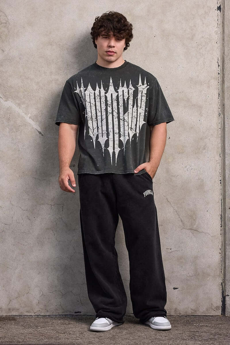 2088 - New Wave Baggy Sweats Black