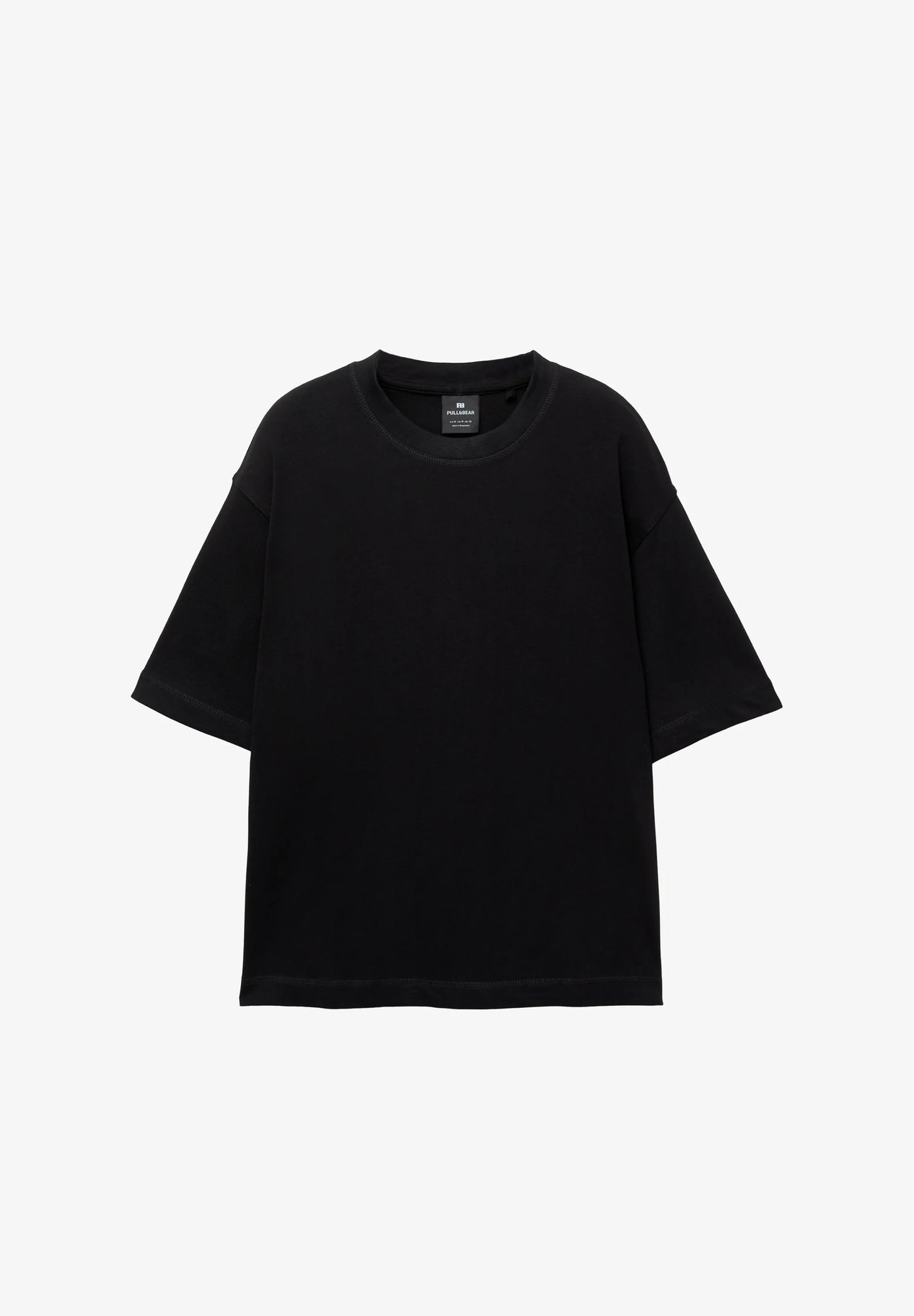 Pull & Bear CROPPED  Basic T-shirt black