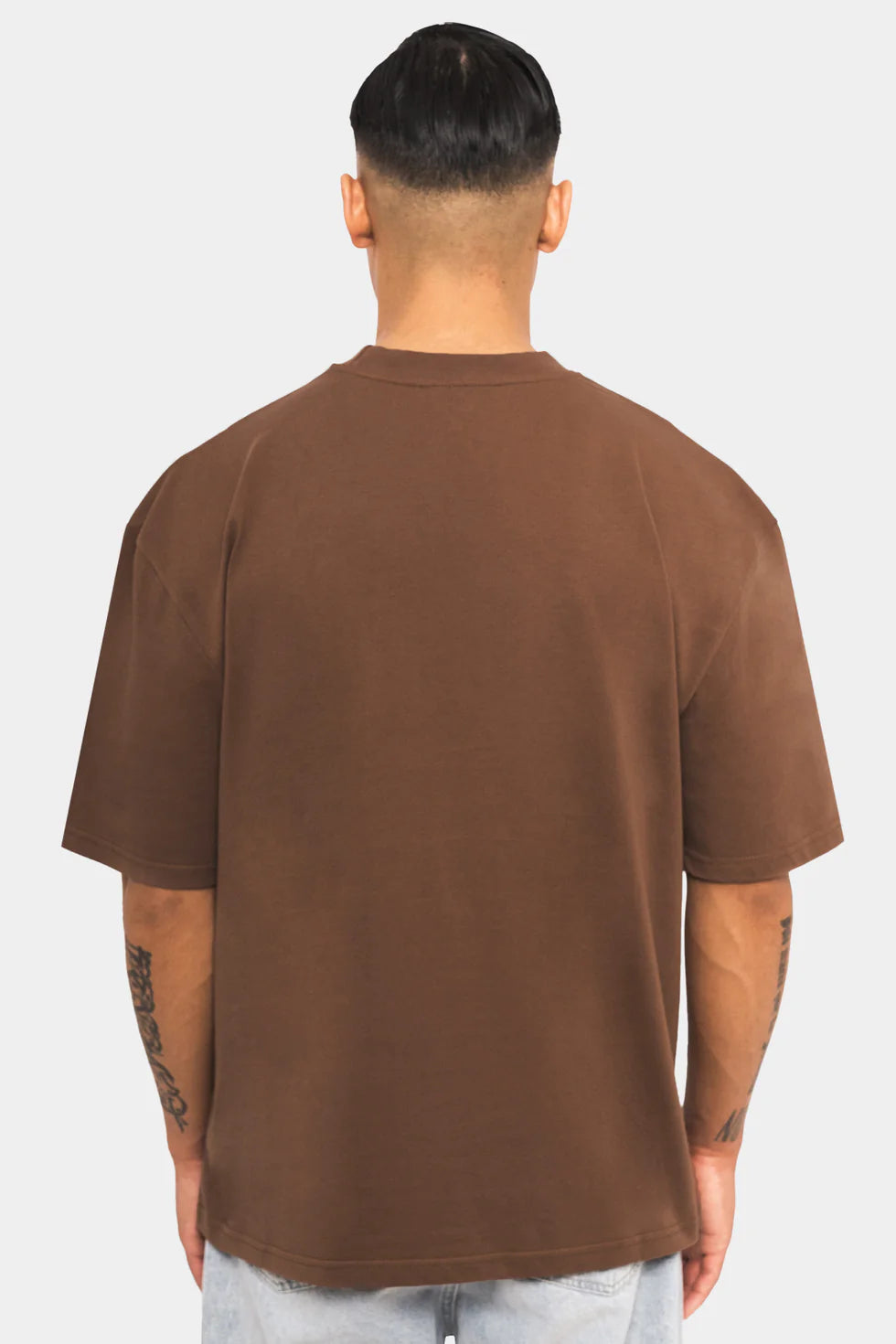 T47_HEAVY EMBO T-SHIRT BROWN