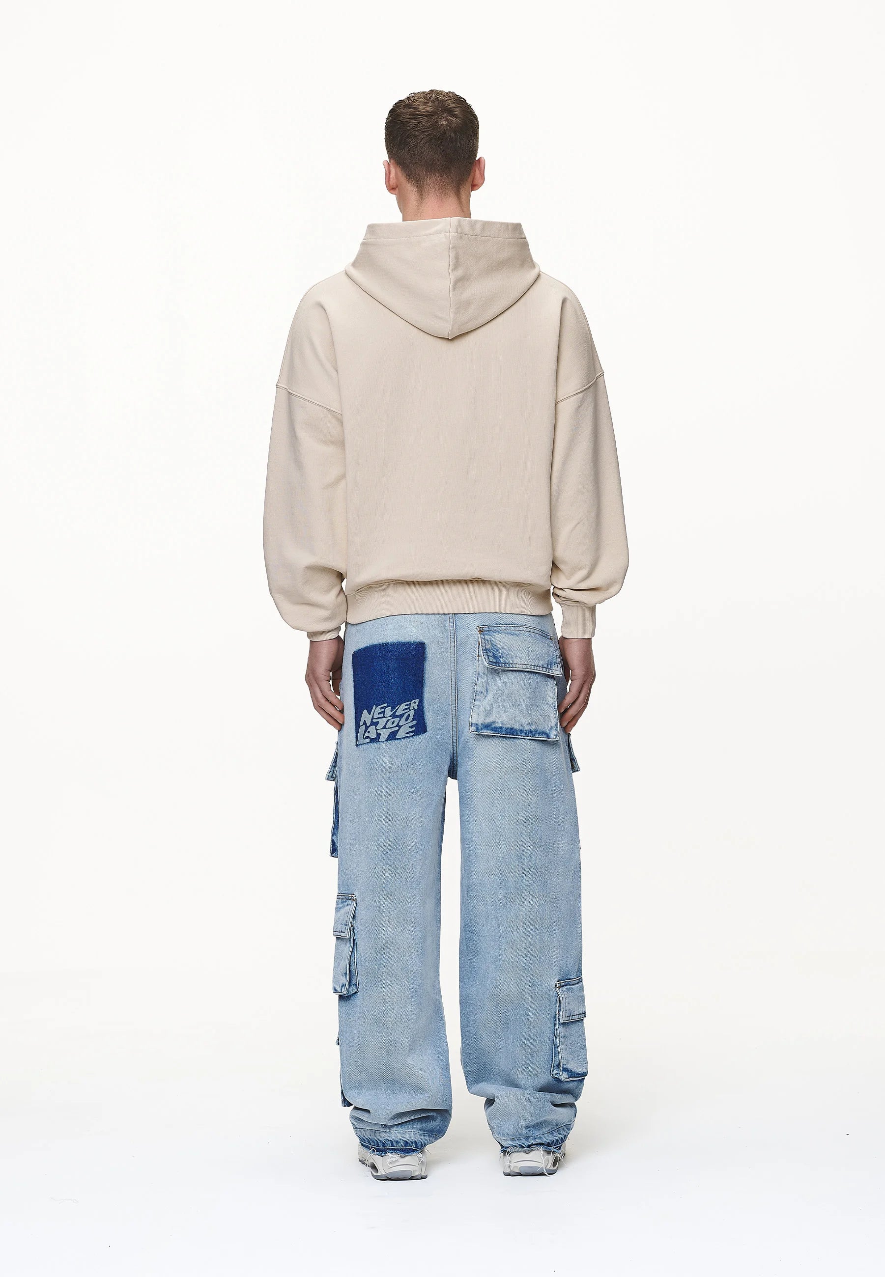 H20_DREW BOXY HOODIE - Sweatshirt - washed desert sand