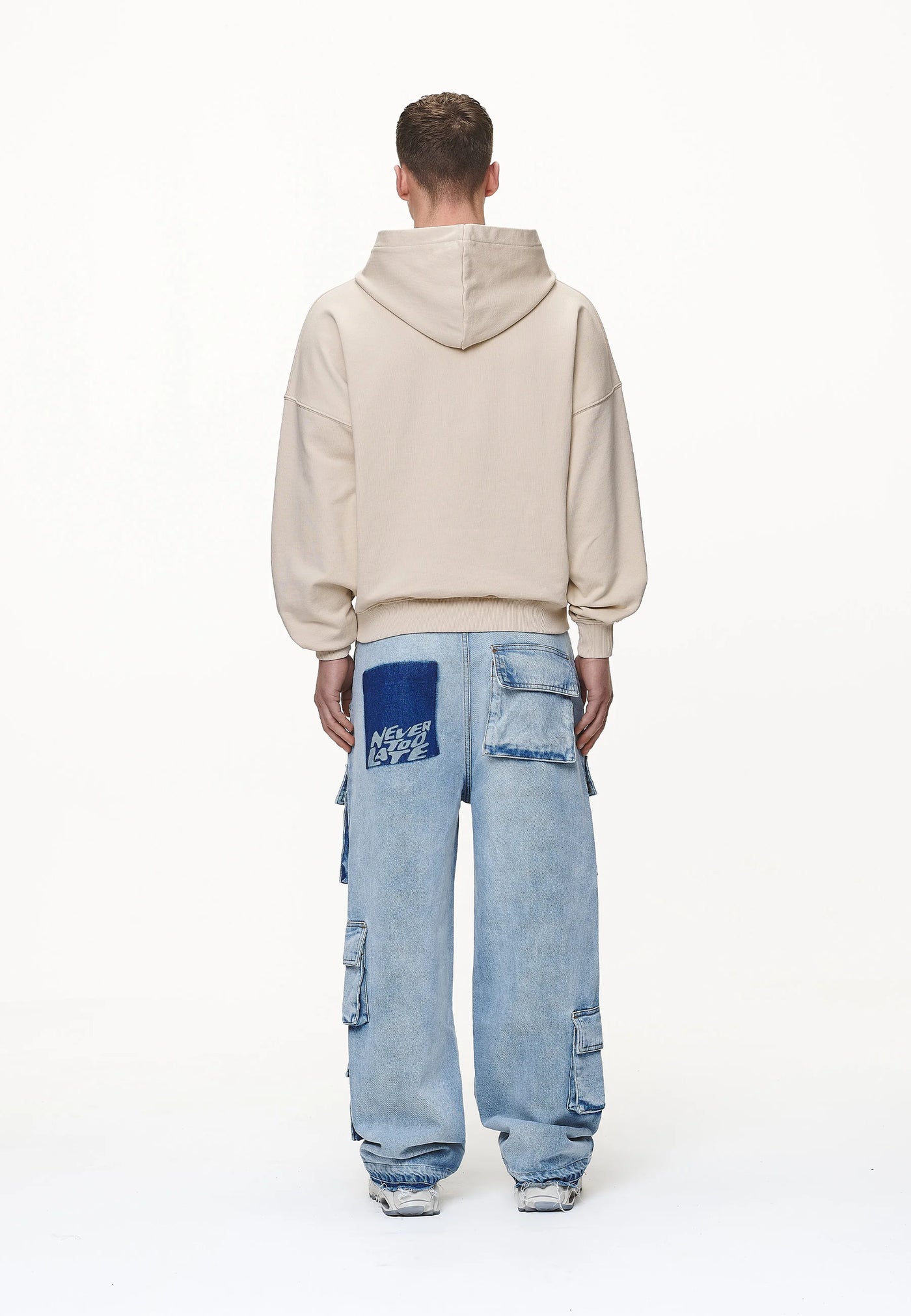 H20_DREW BOXY HOODIE - Sweatshirt - washed desert sand