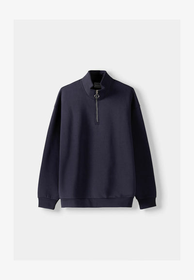 Bershka HIGH NECK - Sweater - dark blue