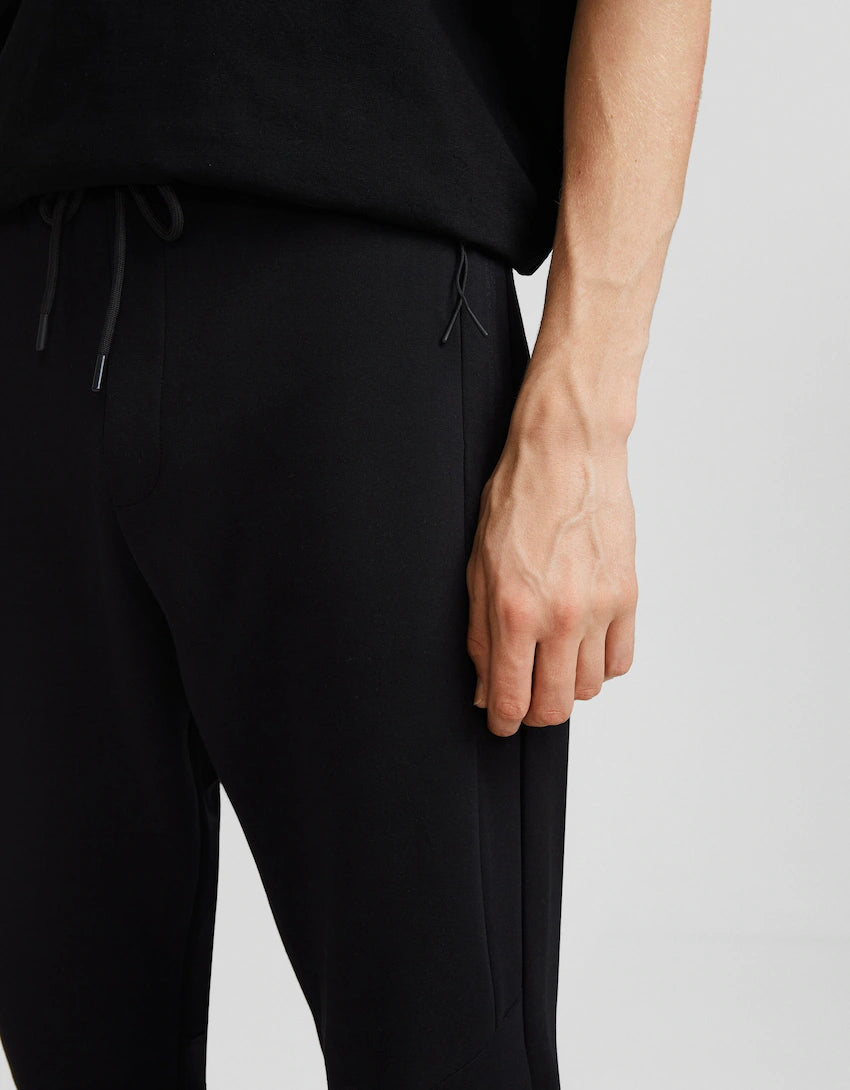 Bershka Plush jogger trousers with seams