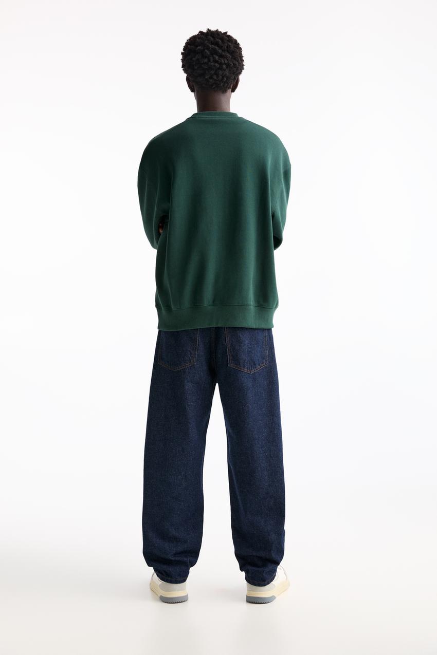 Pull & Bear Basic round neck sweatshirt Bottle