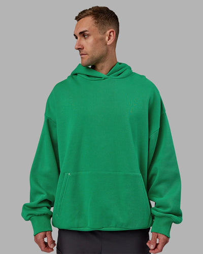 h 93 Unisex We Rise Hoodie Oversize Impact Green-White