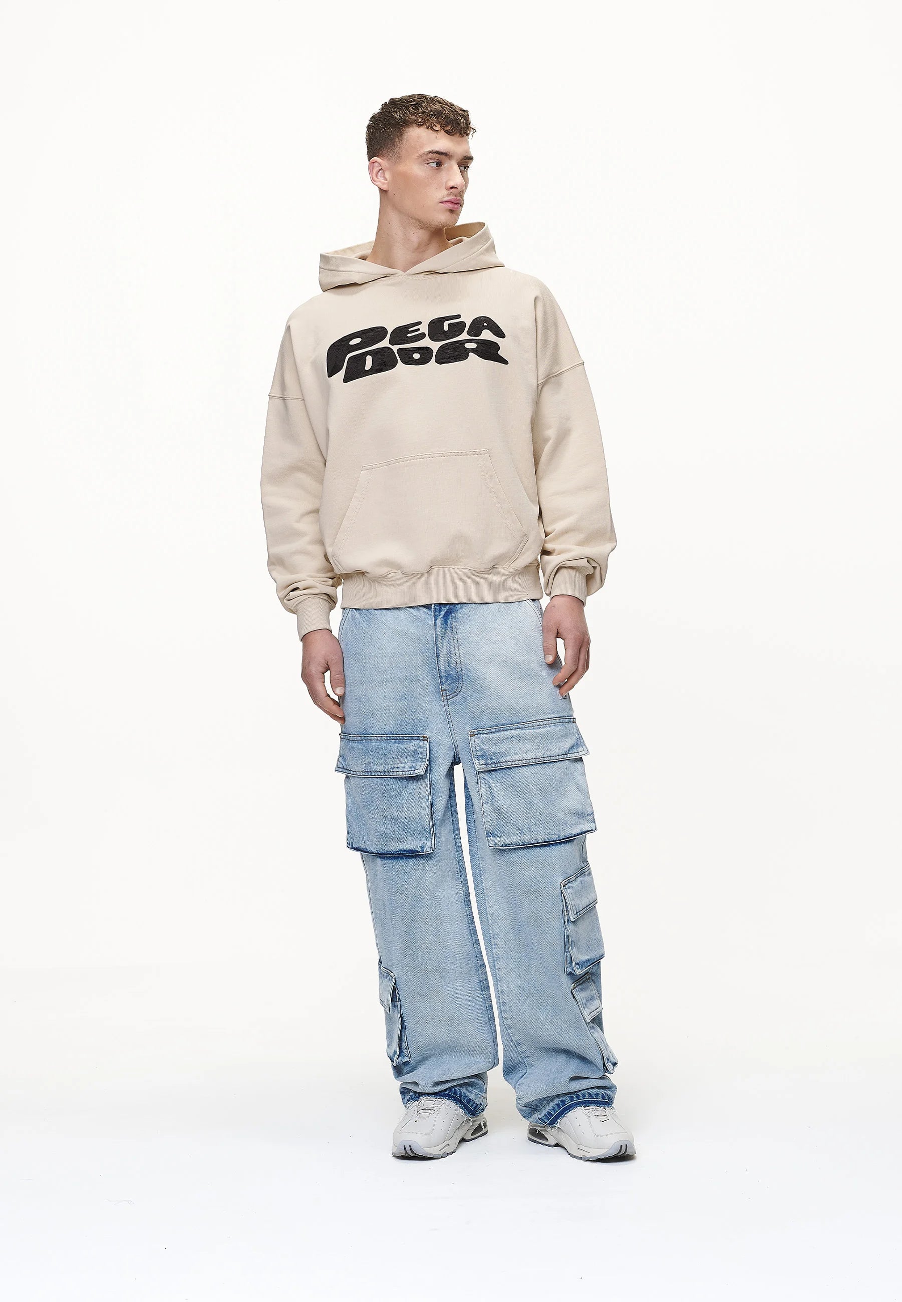 H20_DREW BOXY HOODIE - Sweatshirt - washed desert sand