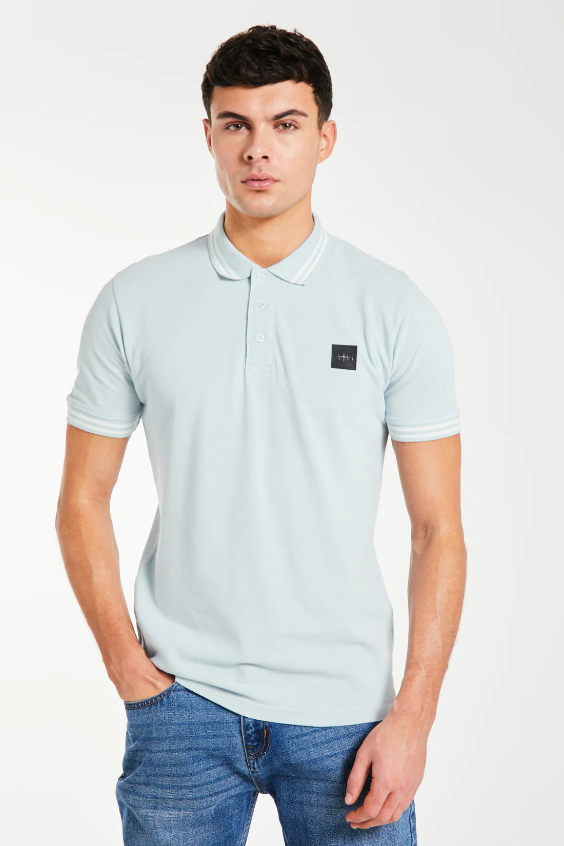 RELATE POLO T-SHIRT IN SKY BLUE