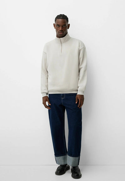 Bershka HIGH NECK - Sweater - OFF WHITE