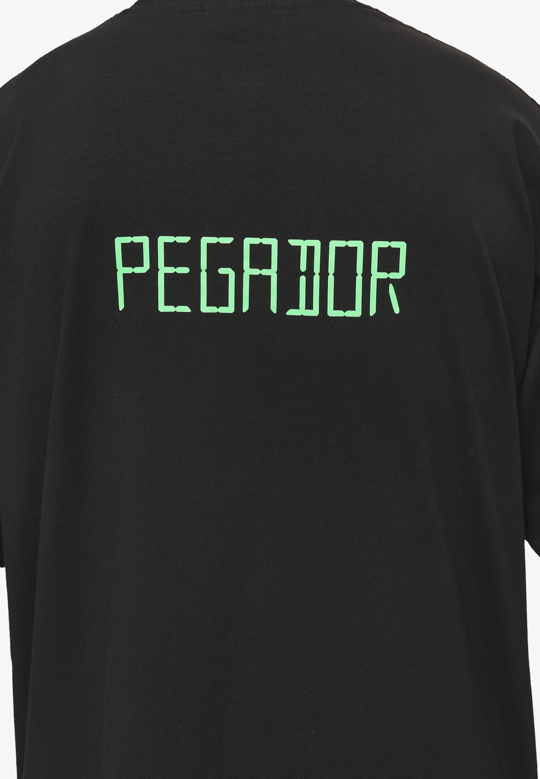 T63_BLEEK BOXY TEE - Print T-shirt - washed black