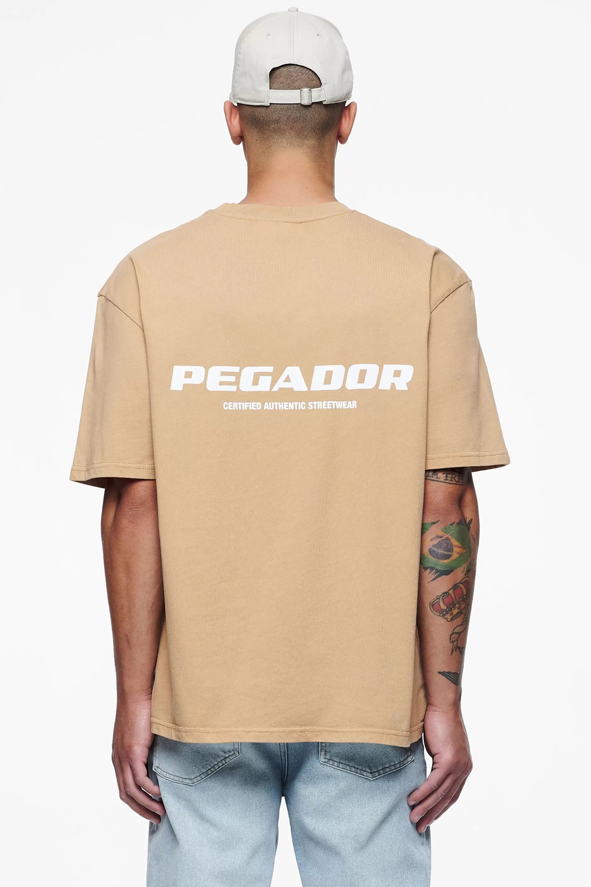 T51_Colne Logo Oversized Tee Vintage Washed Espresso