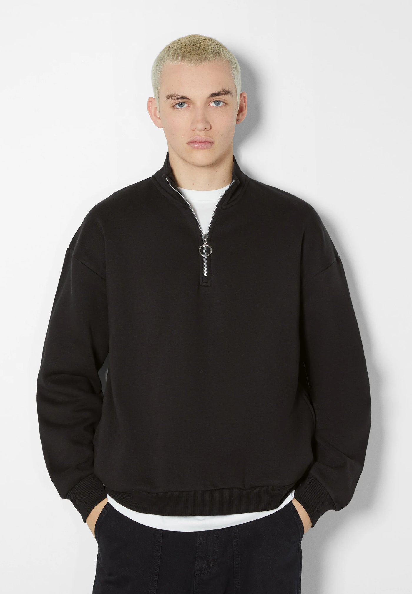 Bershka HIGH NECK - Sweater - black