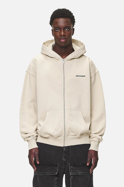 Colne Logo Oversized Sweat Jacket Washed Sand