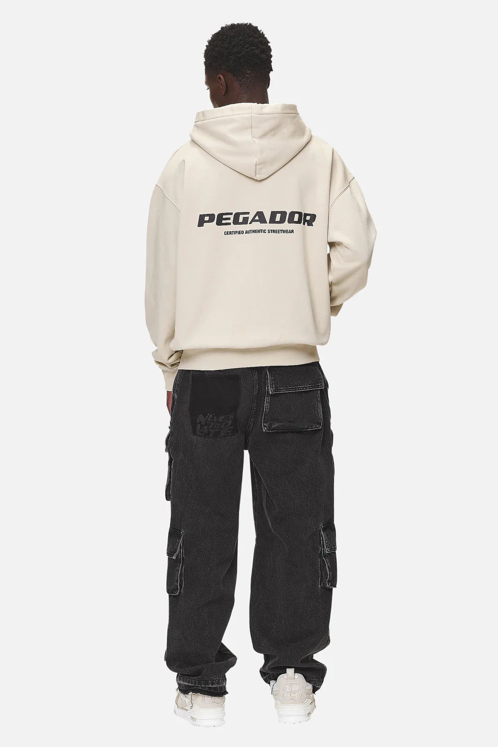 Colne Logo Oversized Sweat Jacket Washed Sand