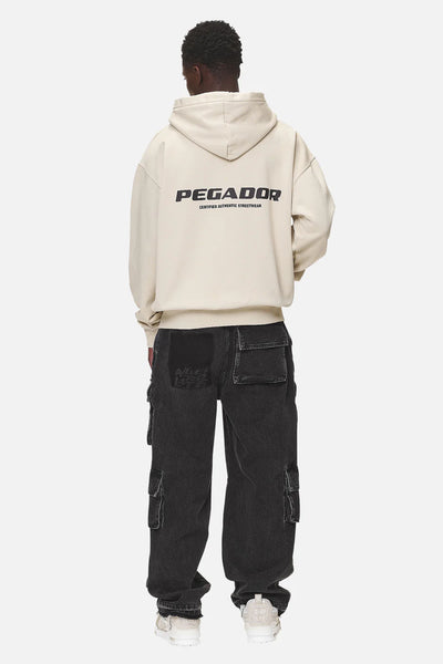 Colne Logo Oversized Sweat Jacket Washed Sand