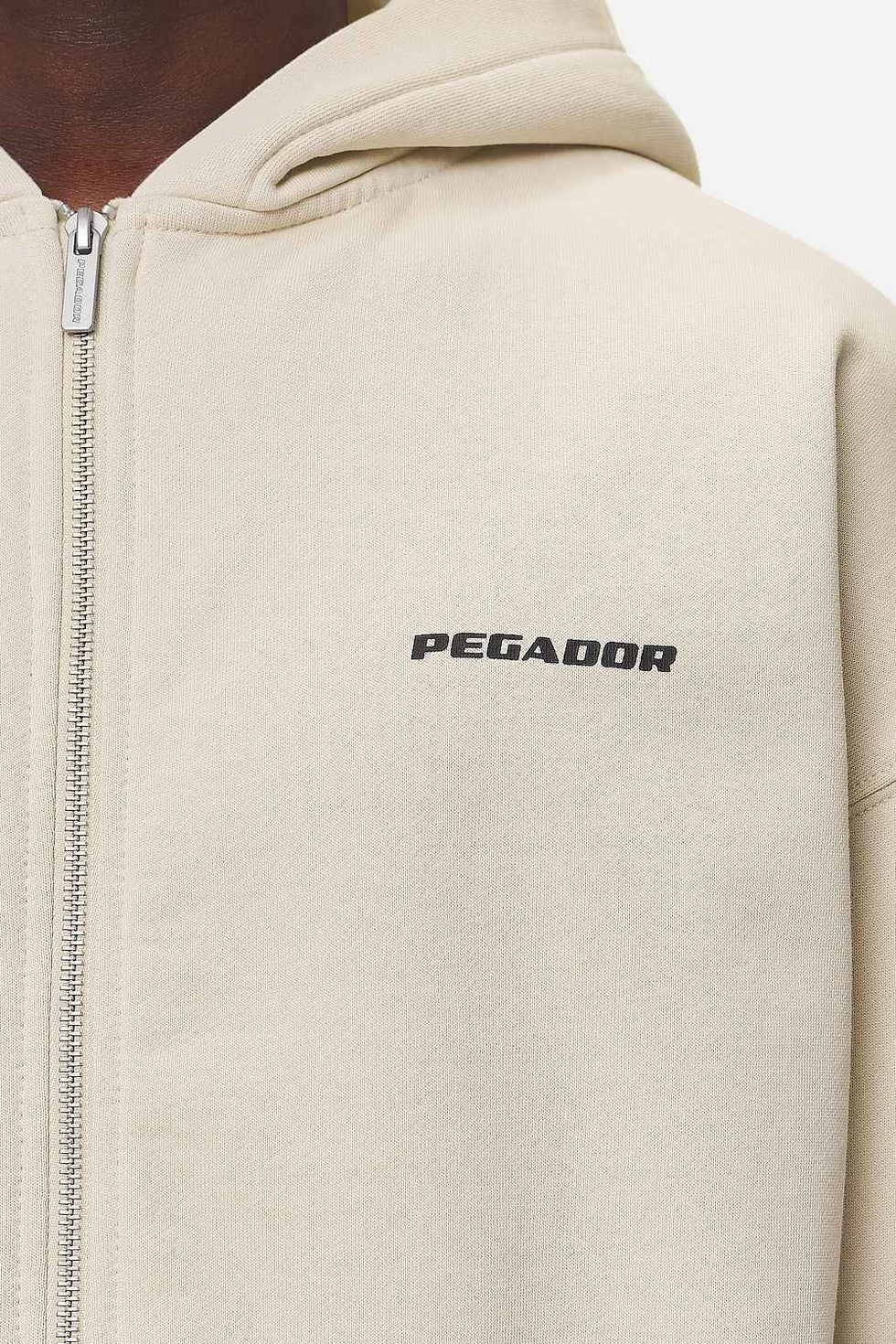 Colne Logo Oversized Sweat Jacket Washed Sand