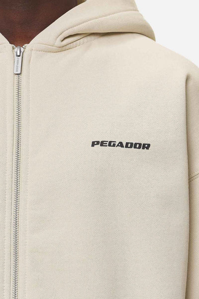 Colne Logo Oversized Sweat Jacket Washed Sand