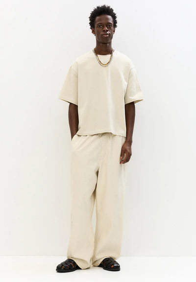 Pull & Bear CROPPED  Basic T-shirt  Ecru