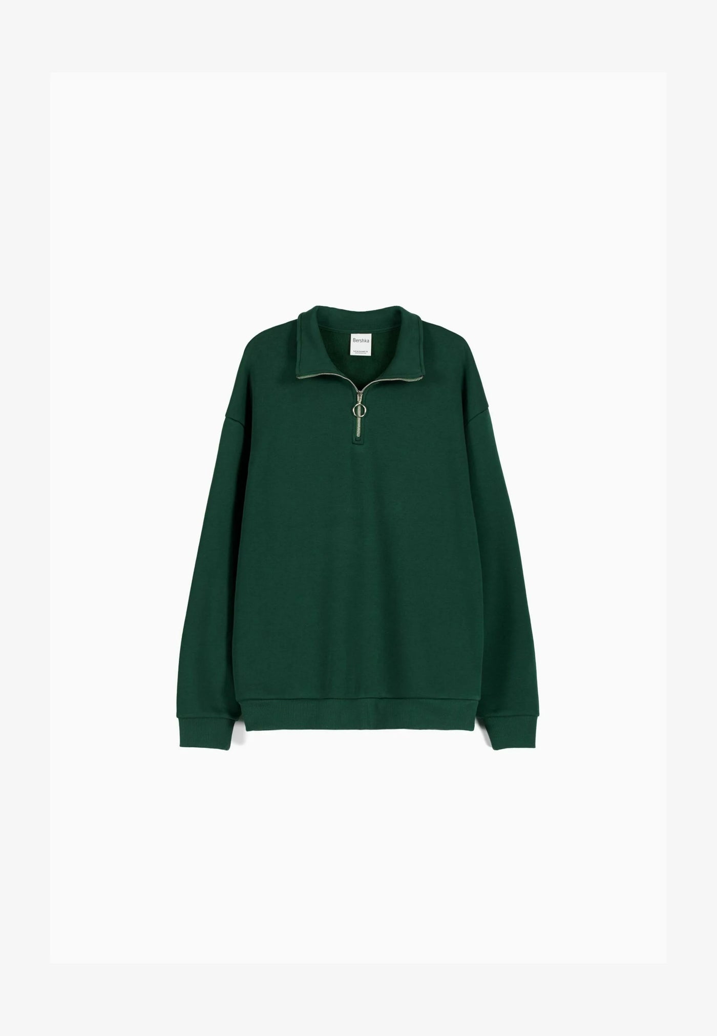Bershka HIGH NECK - Sweater - dark green