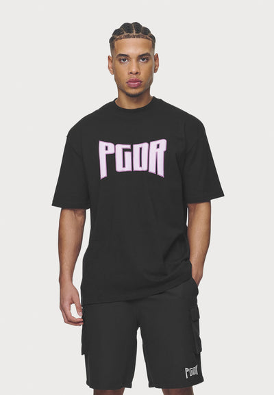 T54_CRYSTAL TEE - Print T-shirt - washed black