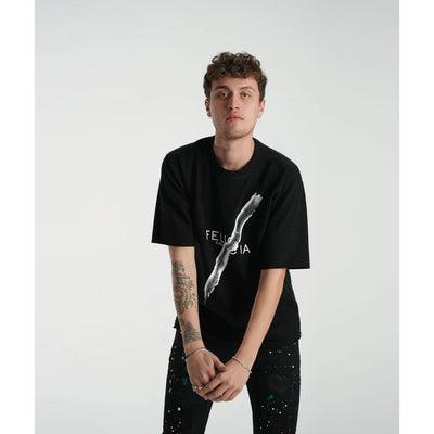 Felicia paris Stroke Print Oversize Tee
