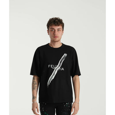 Felicia paris Stroke Print Oversize Tee