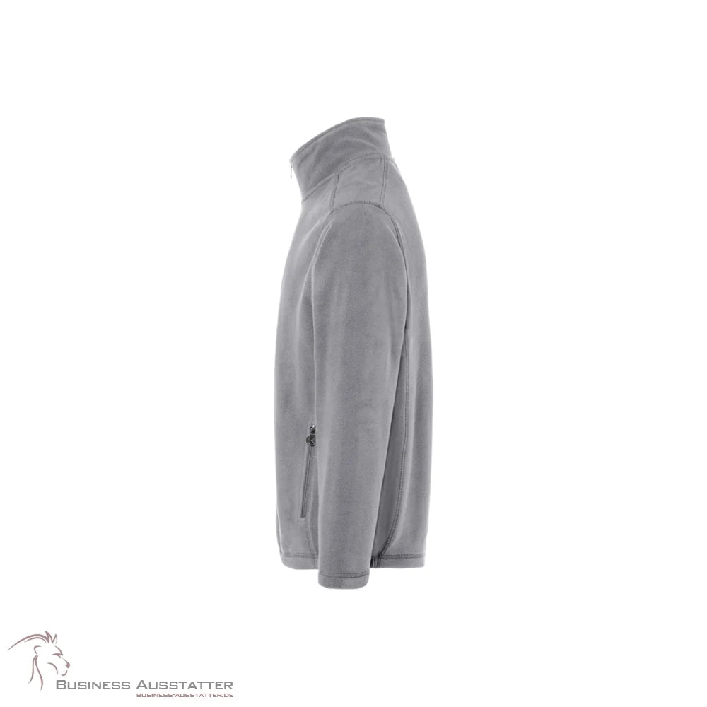 H-78 Karlowsky PASSION Men's Workwear Fleece Jacket WARM-UP Long Sleeve Stand-Up Collar Raglan Cut Polyester Easy-care Platinum Grey