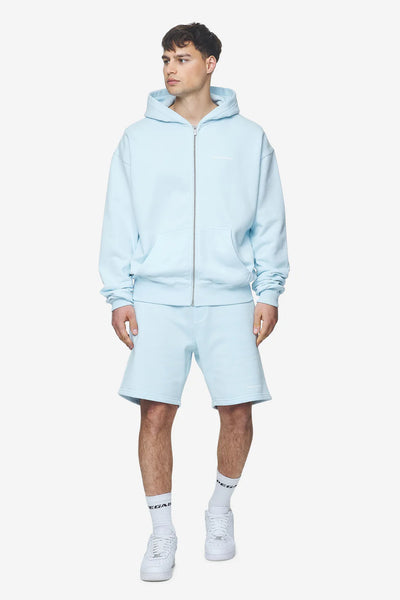 H9_Logo Oversized Sweat Jacket Washed Baby Blue White Gum