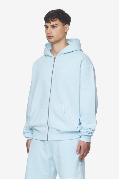H9_Logo Oversized Sweat Jacket Washed Baby Blue White Gum