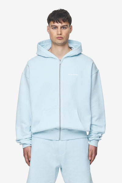 H9_Logo Oversized Sweat Jacket Washed Baby Blue White Gum