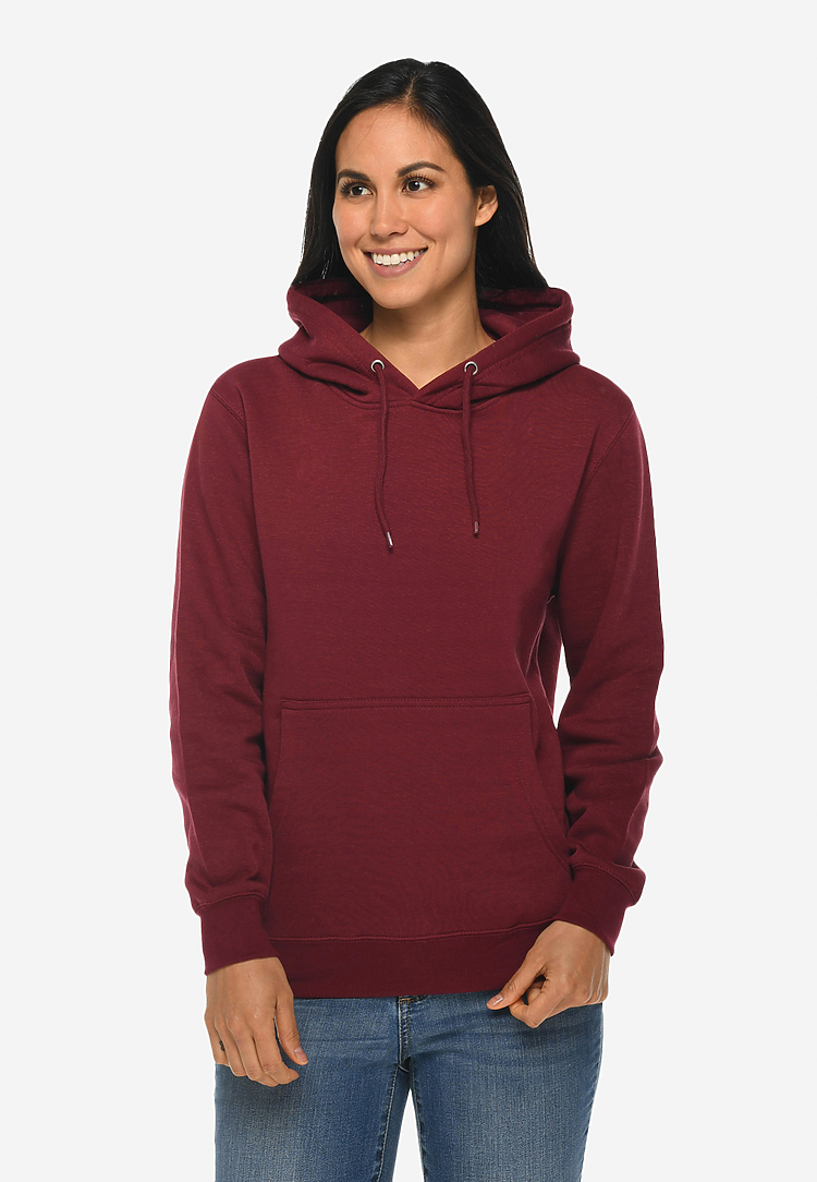 LS14001 Premium Pullover Hoodie Burgundy