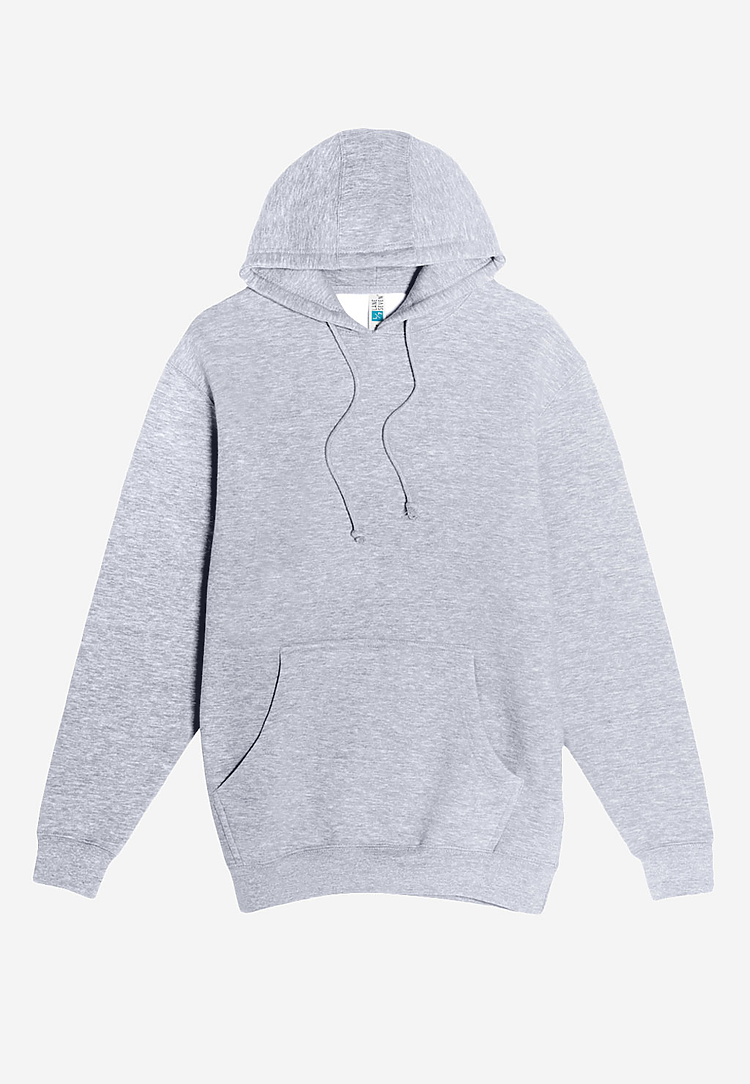 ls19001 Heavyweight Pullover Hoodie Heather Gray