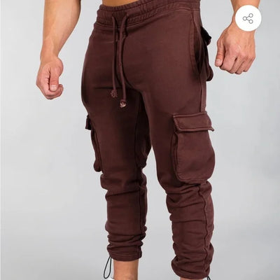 CB 206 Rambo Combat Joggers mens cargo sweats Burgundy wash